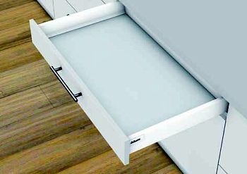AM45  Ящик TANDEMBOX Antaro, стандарт М, без рейлинга, L=450, H=96,5, на 30 кг, белый